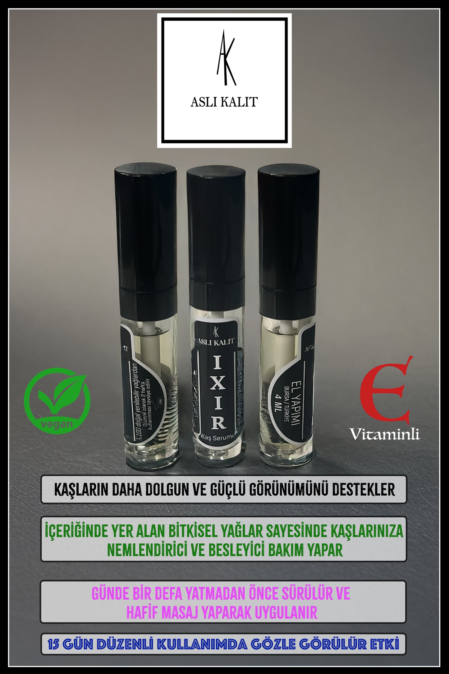 ASLI KALIT ixir Kaş Serumu 4 ml