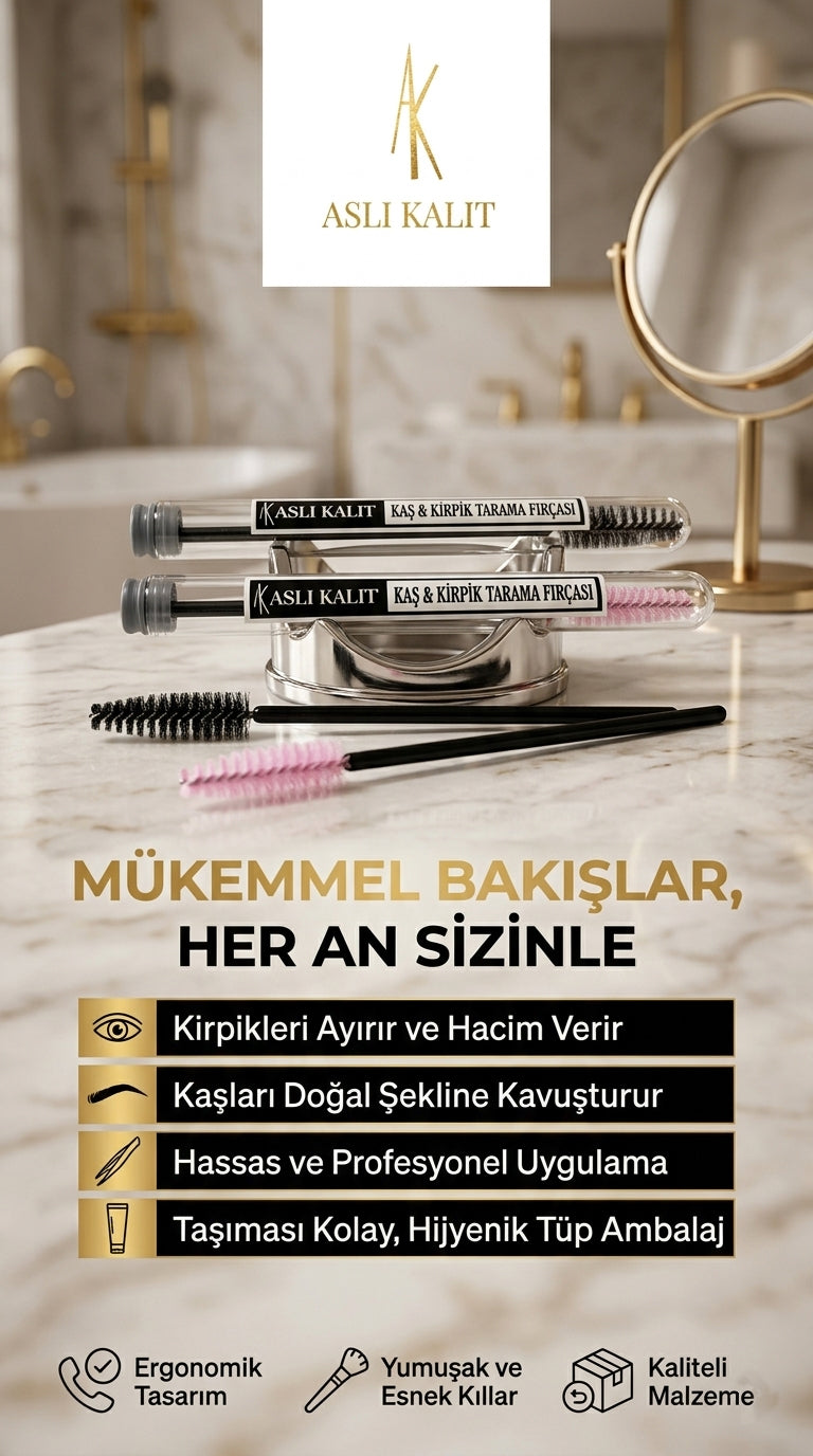 ASLI KALIT Kaş Kirpik Tarama Fırçası
