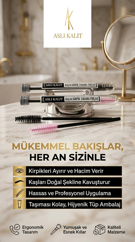 ASLI KALIT Kaş Kirpik Tarama Fırçası