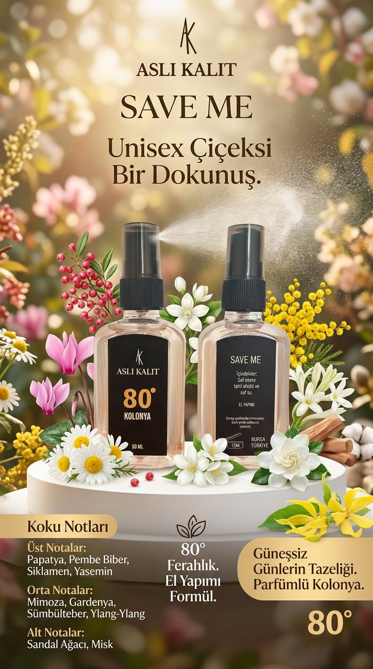 ASLI KALIT 80° Kolonya Save Me  50ml