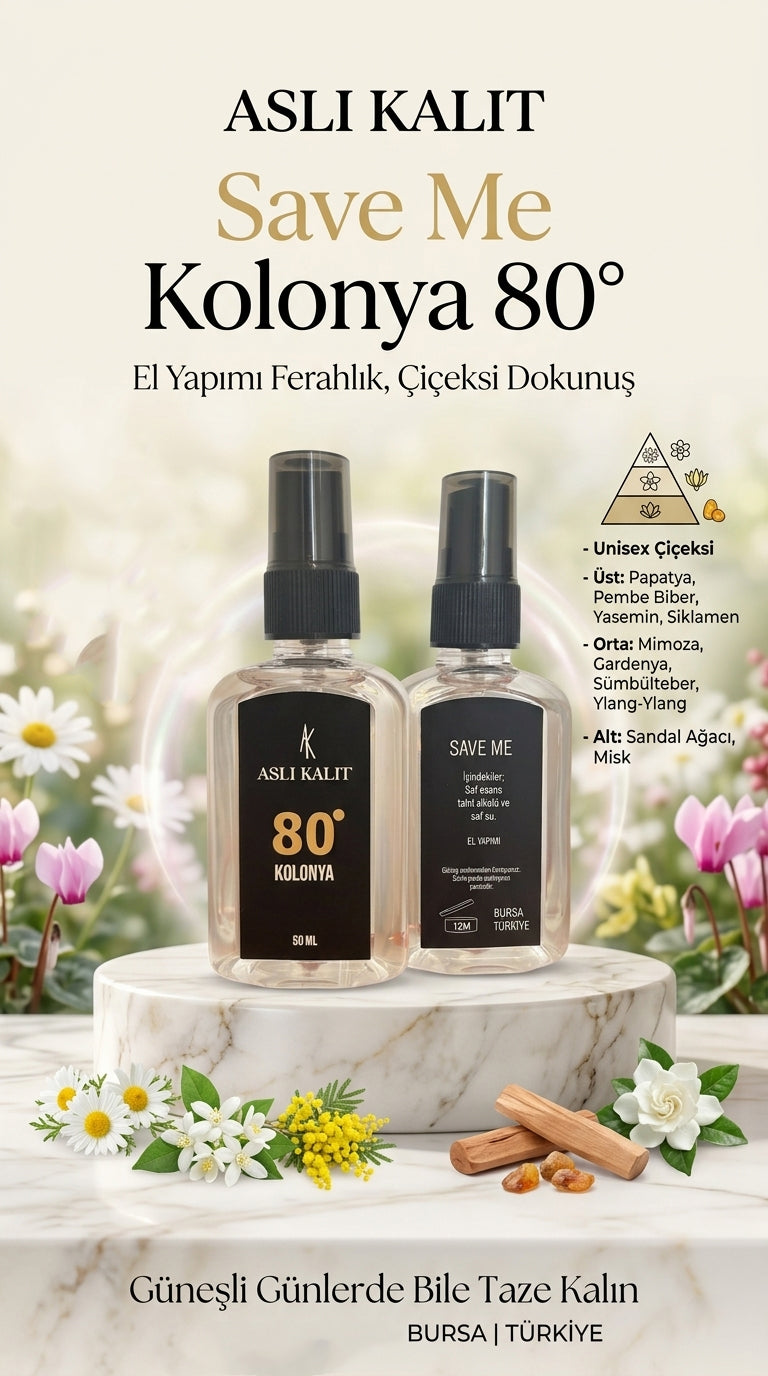 ASLI KALIT 80° Kolonya Save Me  50ml