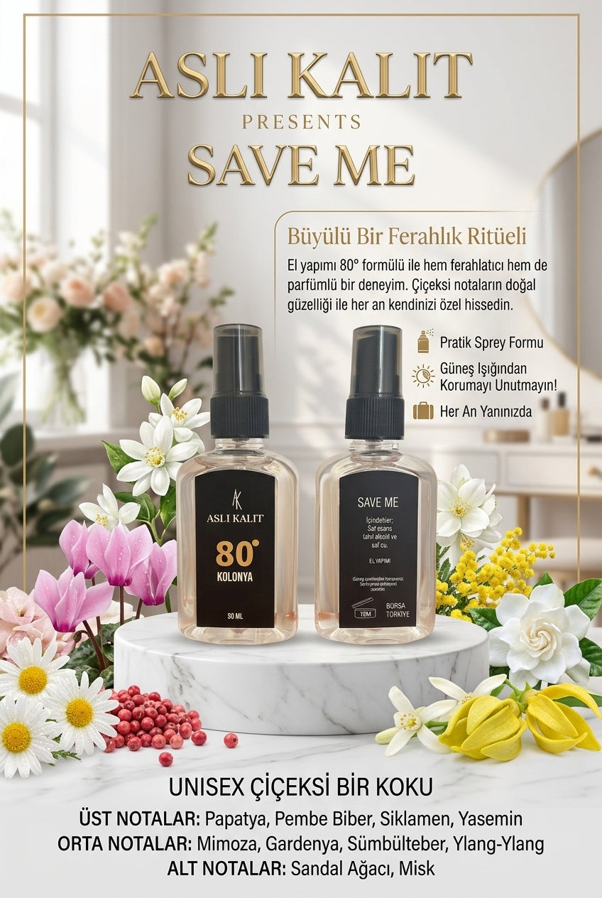 ASLI KALIT 80° Kolonya Save Me  50ml