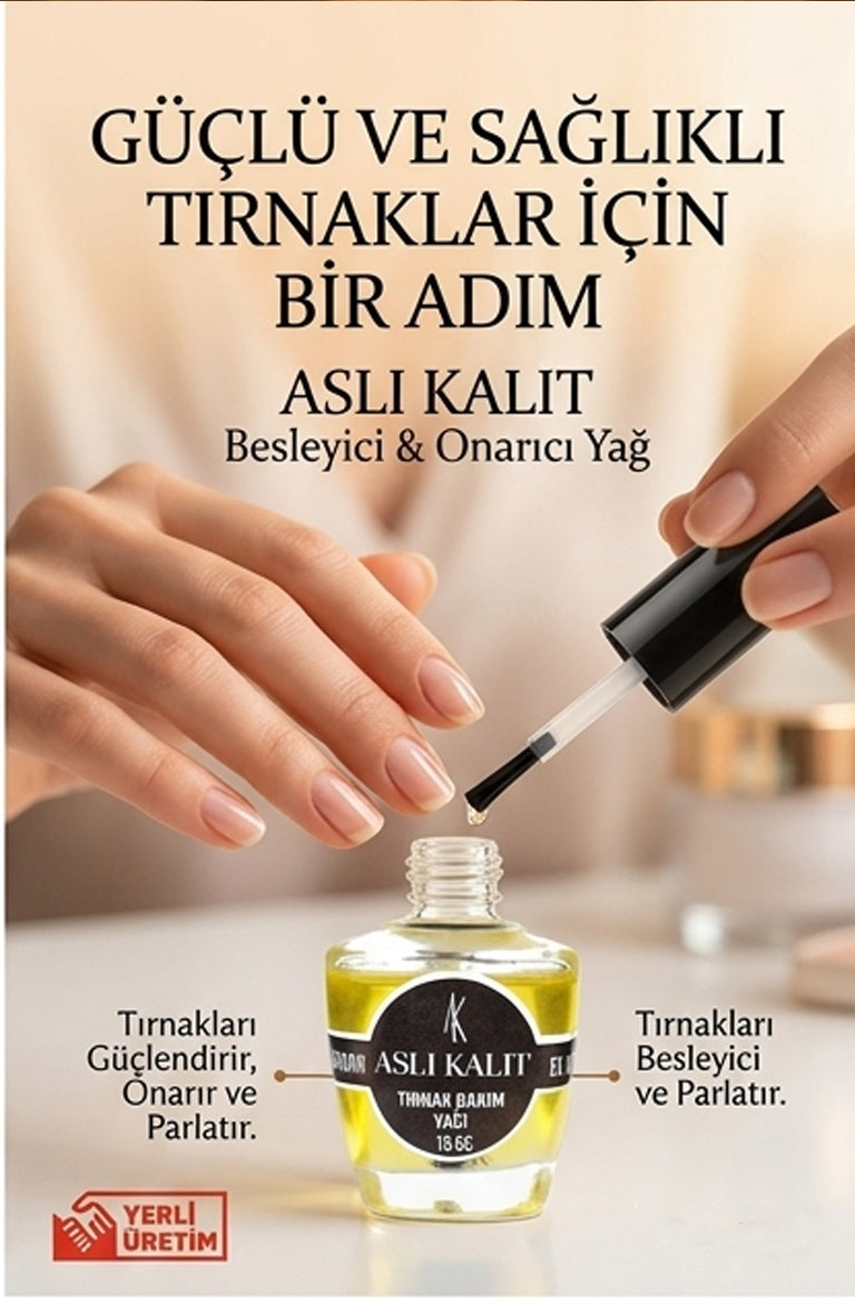 ASLI KALIT Tırnak Bakım Yağı %100 Doğal Yağlardan El Yapımı 15ml