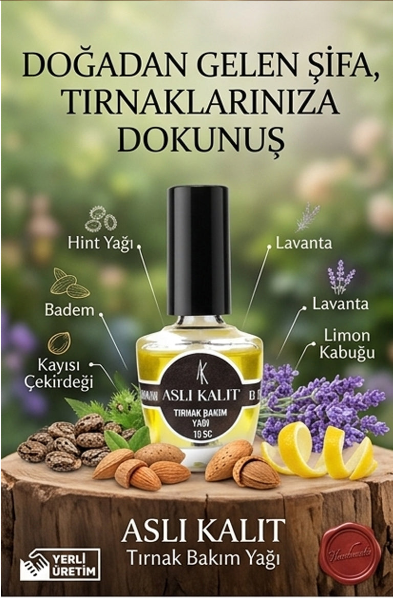 ASLI KALIT Tırnak Bakım Yağı %100 Doğal Yağlardan El Yapımı 15ml