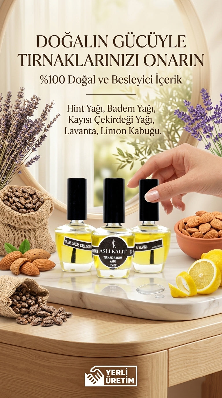 ASLI KALIT Tırnak Bakım Yağı %100 Doğal Yağlardan El Yapımı 15ml
