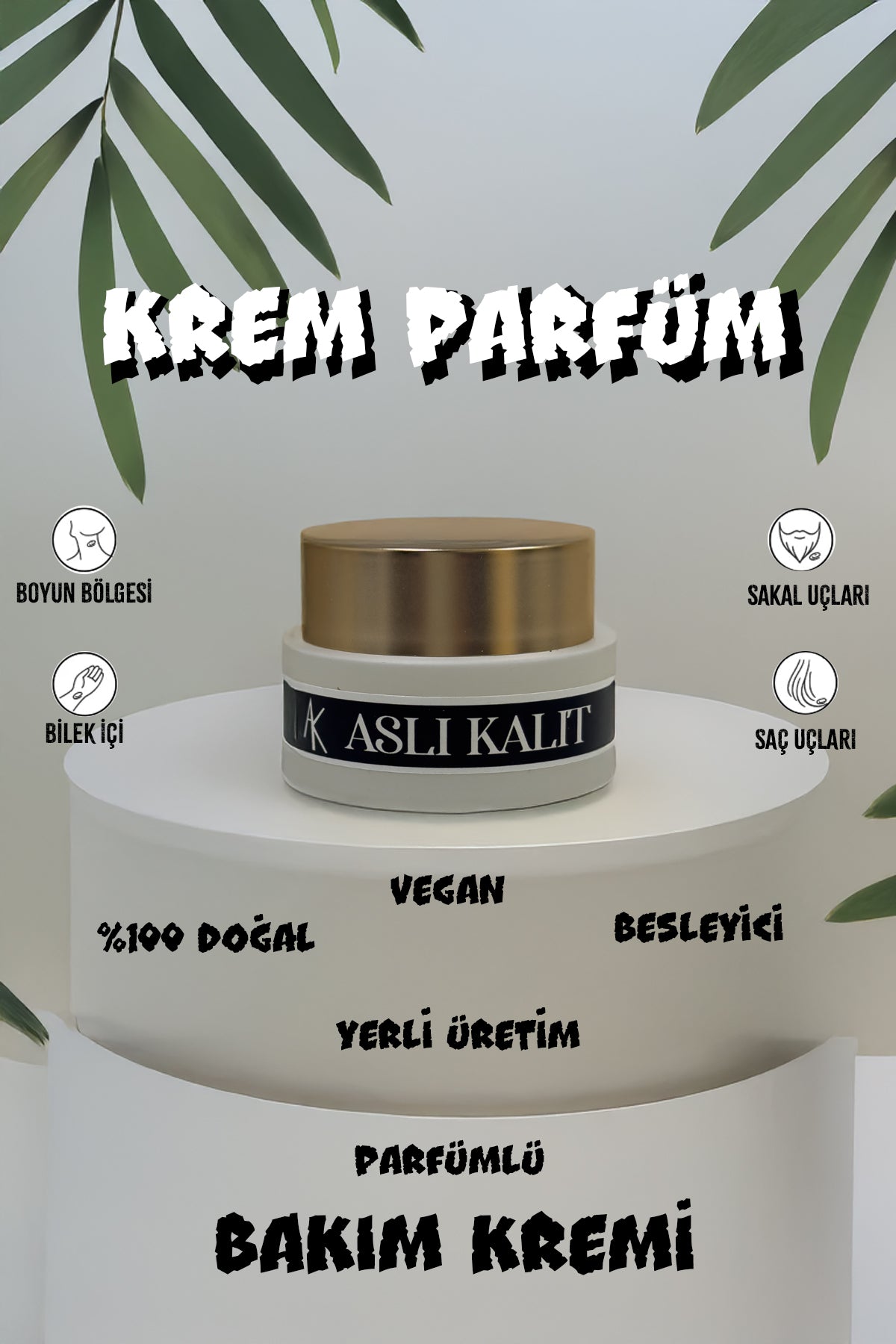 ASLI KALIT Bakım Kremi Body Parfume (Chocovanille) %100 Doğal Yağlardan El Yapımı Care Cream 16ml